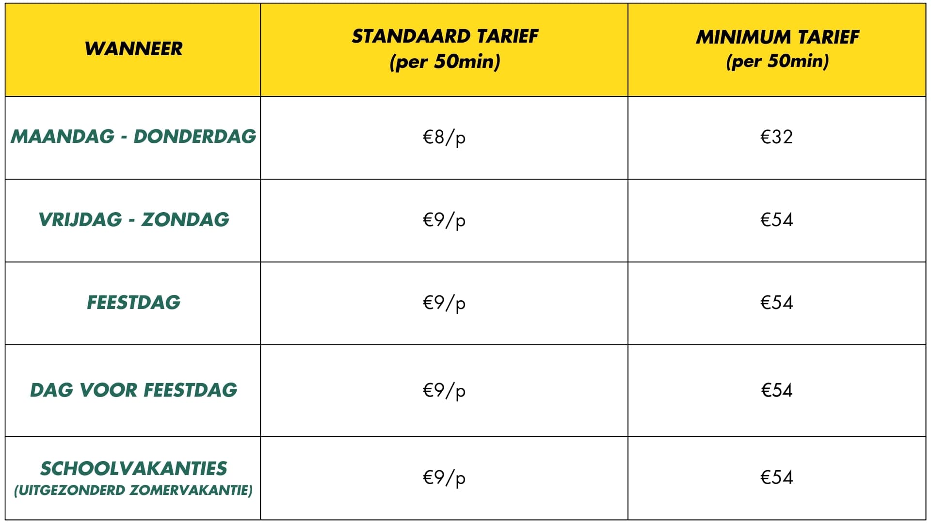 Tarieven karaoke O'Learys Gent